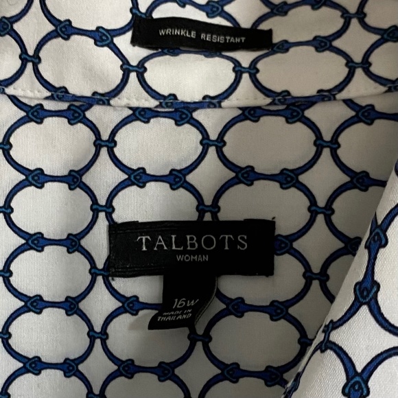 Talbots 16W button blouse - classic look - Picture 2 of 4